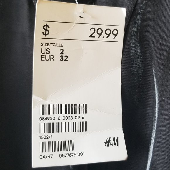 H&M Women's Black Metallic Low Back Cami, Size 2 - Picture 7 of 8